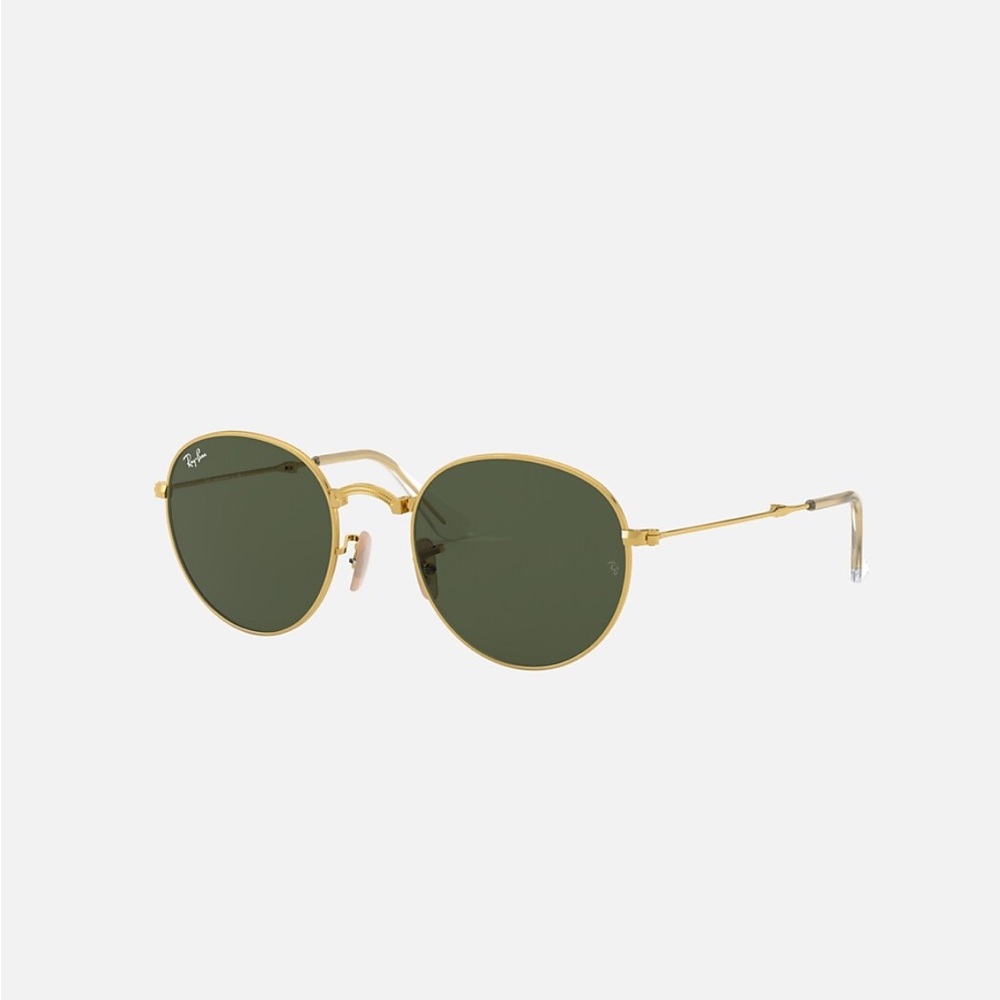Ray-Ban Classic Gold Frame Sunglasses with Green Lenses